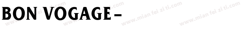 bon vogage字体转换